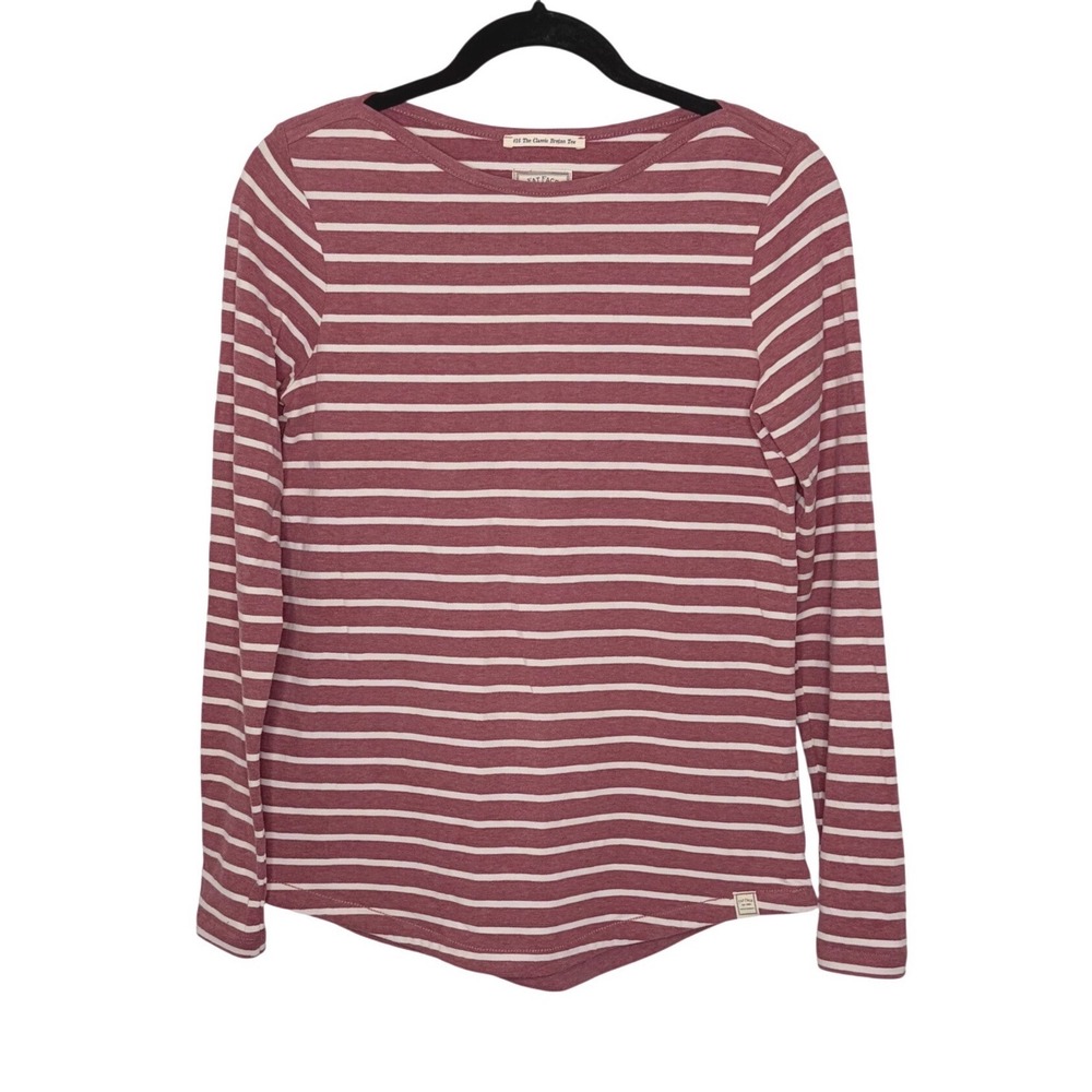 Fat Face Classic Breton Tee Pink White Stripe Organic Cotton 4